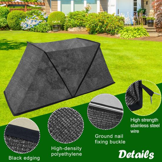 Foldable Plant Shade Tent Sun Shade Cloth with Stakes Raised Garden Bed Cover UV Resistant Sunblock Shade Net for Outdoor Plants