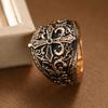 Creative and  Wide Cross Ring, Fashionable Ladies' Retro Court-style Ring Jewelry Gift