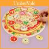 Educational Wooden Pizza Building Set With Fine Motor Skill Development For Toddlers