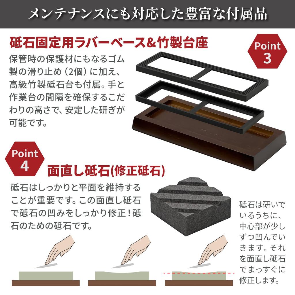 Sharpening Stone Set with Surface and Blade Fixing Tool For professional and home For finishing and restoring in [Nesect] Double-Sided Leveler, Base,