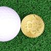 Goldmünzenmuster Golfball Zielmarkierer Magnetische Hutclips Ersatz-Golfballmarker-Kappen Clips mit Magnet