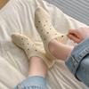 Ji Shallow Mouth Boat Socks Solid Color Polka Dots Do Not Fall Off, And Invisible Short Socks Polka Dot Boat Socks Women