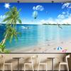 Beautiful Seaside Scenery Beach Murals Coconut Trees 3d Beach Wall Paper Living Room Bedroom Home Decor