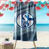 Asciugamano da Spiaggia Stampato FC Schalke 04, Asciugamano Grande Morbido ad Asciugatura Rapida per Spiaggia Campeggio Nuoto