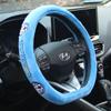 New Doraemon Cute Plush Headrest Car 2-In-1 Pillow By Car Waist Neck Pillow Steering Wheel Cover Decoration Accessories Gift