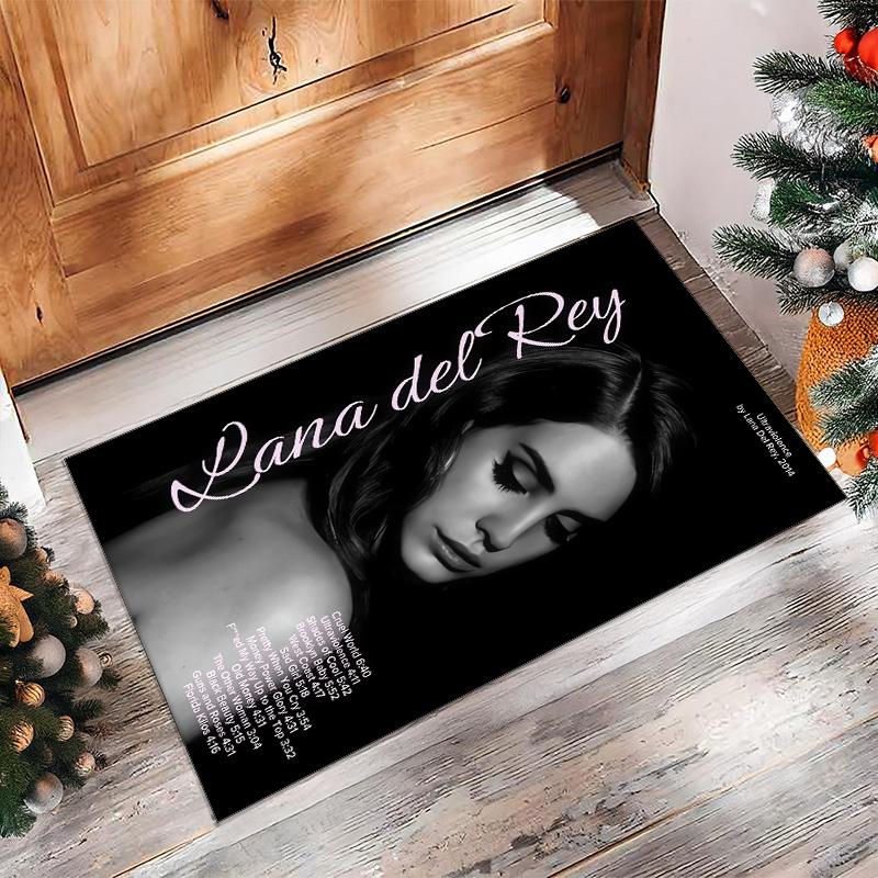 Soft Crystal Velvet Floor Rug,Lana Del Rey Anti Slip Decorative Carpet, Plush Area Mat For Indoor Home Decoration