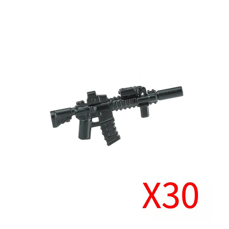 Military Soldiers Figures Weapons Building Blocks Accessories Two-color Guns Assault Sniper Rifles M16 M4 Model Bricks Toy Gift
