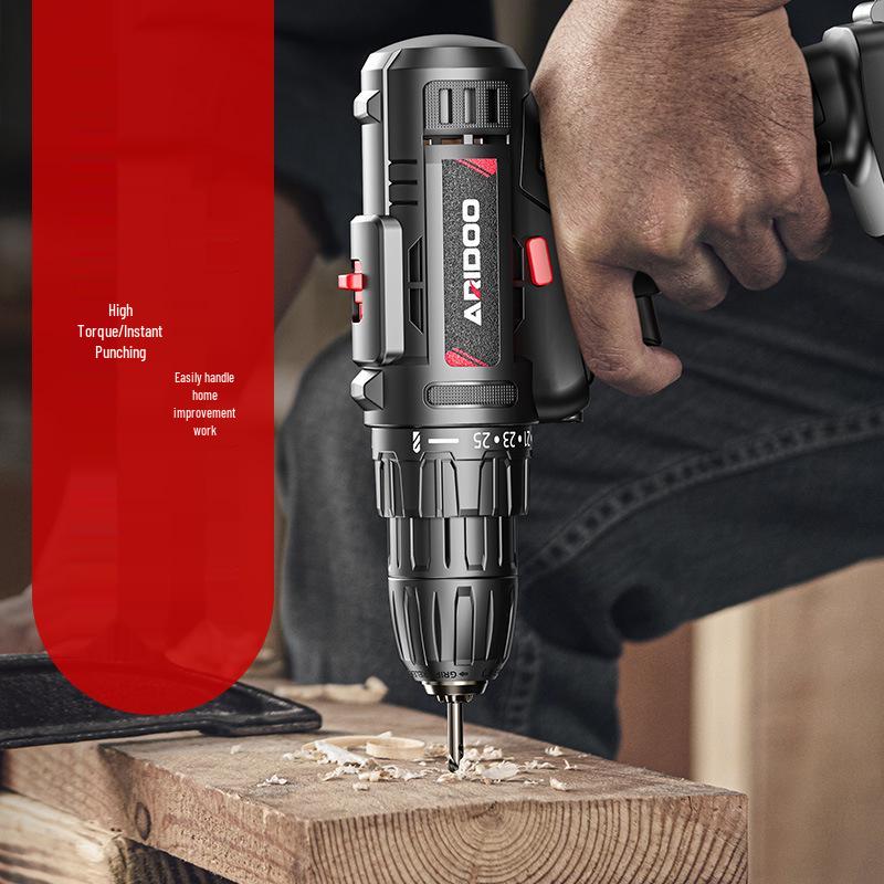 Aierdun Cordless High-Power Drill & Electric Screwdriver Set with Rechargeable Lithium Battery