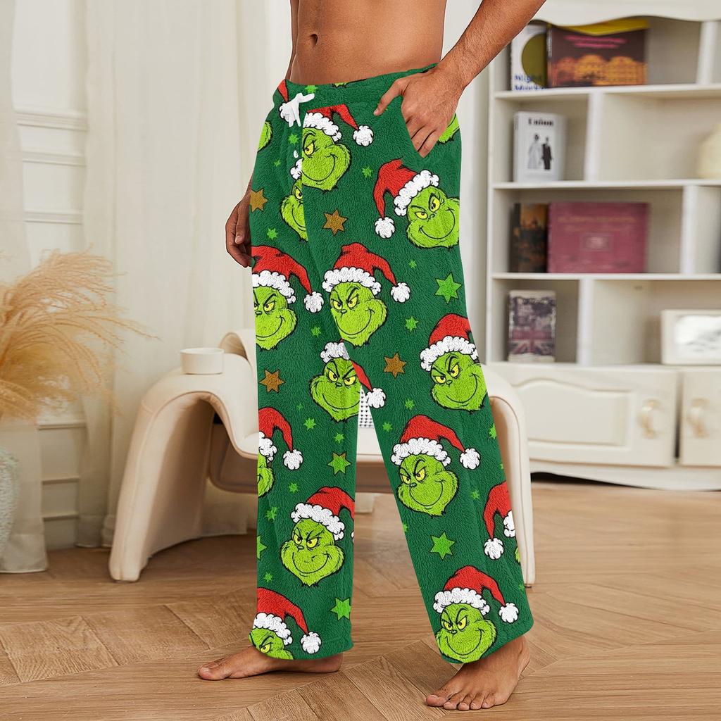 Men's Christmas Print Pants Cozy Sleep Pants