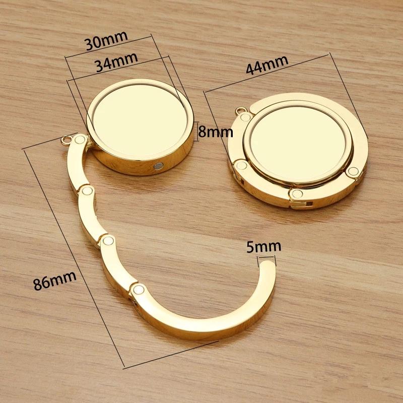 1Pcs DIY Portable Fashion Folding BLANK Alloy Purse Handbag Bag Hanger Hook Holder Table Hook Unique Bag Parts Accessories
