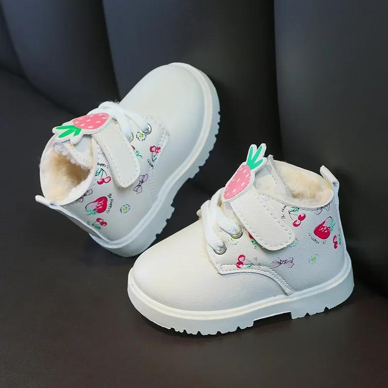 Fashion Zapatos NiñaKid Snow Boot Winter Boot Girl Princess shoe Soft Soled Walking Shoe Baby Ankle Boots Fashion Leather Boot Kid Shoe