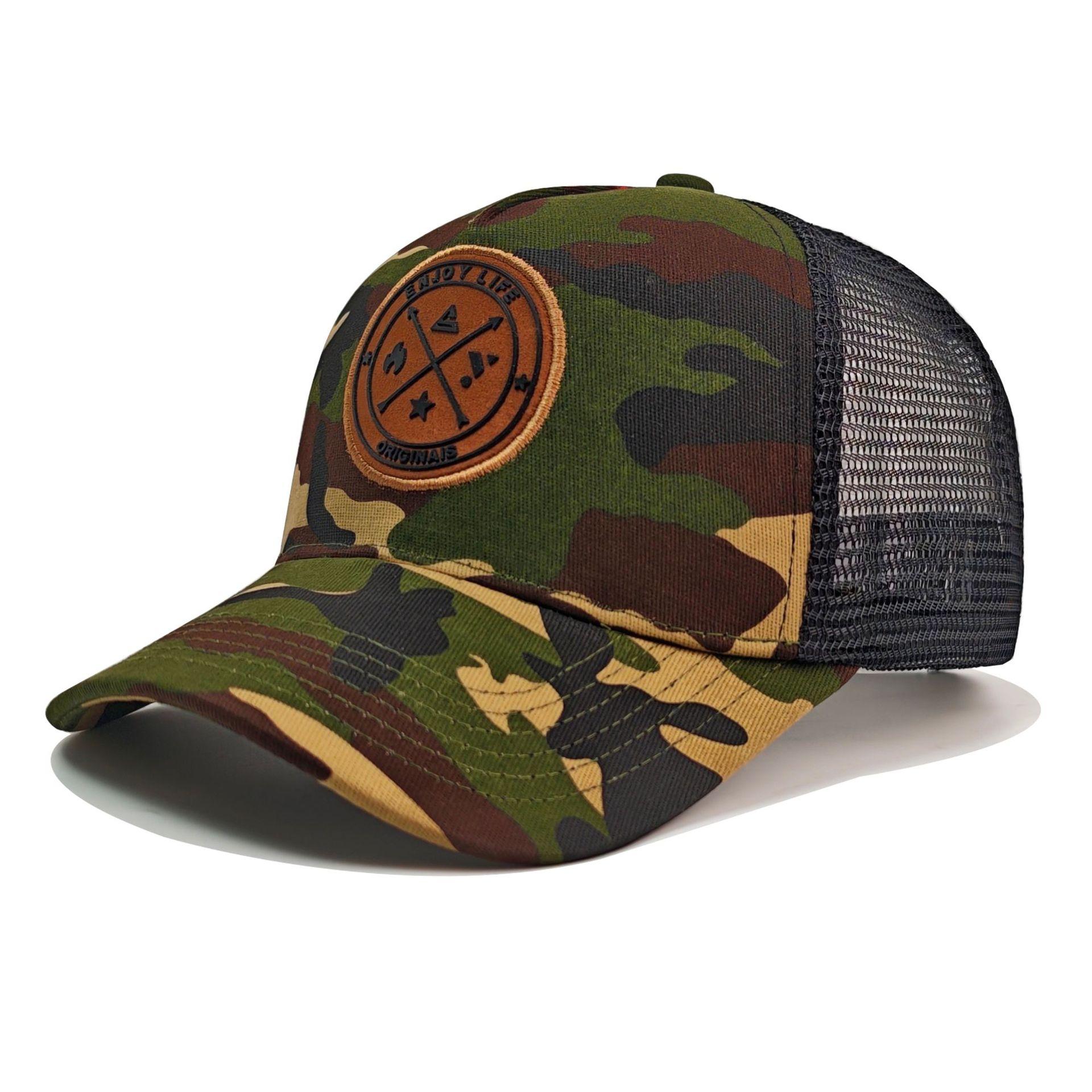 

JYL TS DIY Camouflage Mesh Baseball Cap Sun Protection Hat Polyester green глубоко ярко-цвет