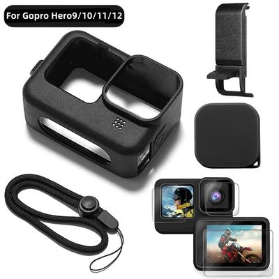 Full Protection Kit for GoPro Hero 9/10/11/12/13 Black - Silicone Cover + Tempered Film + Lens Cap
