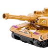 Mini Battle Tank Educational Toy Pull Back Vehicle Simulation Rotating Turret Sturdy PP