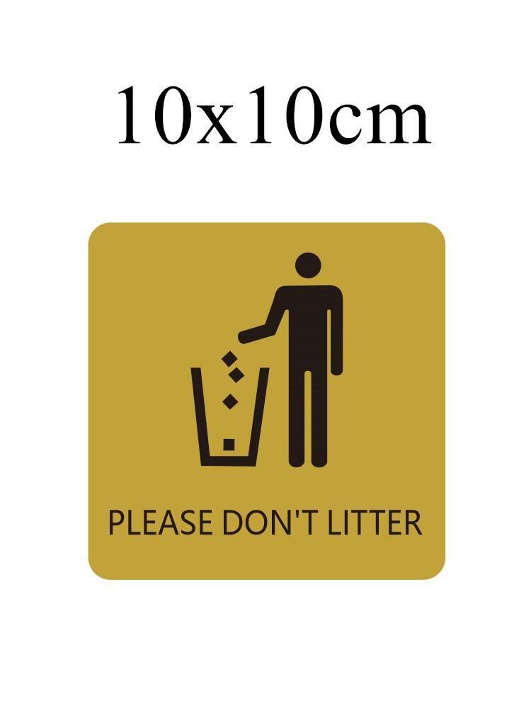 Stainless Steel Slogan No Smoking Sign Public Places Warning Signage Wall Stickers WIFI Plaque Number Custom Address Plates