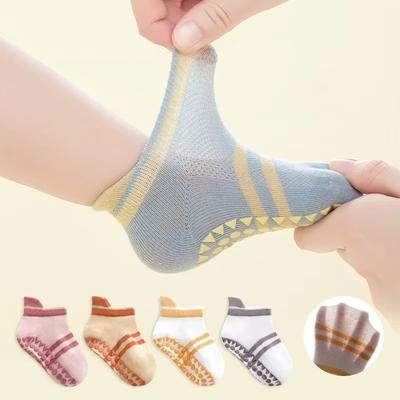 1 Paar Kleinkind-Babysocken für Jungen und Mädchen, modisch, einfarbig, für Kleinkinder, Babys, rutschfeste Bodensocken, Sommer, weiche Baumwolle, Kinder-Innensocken