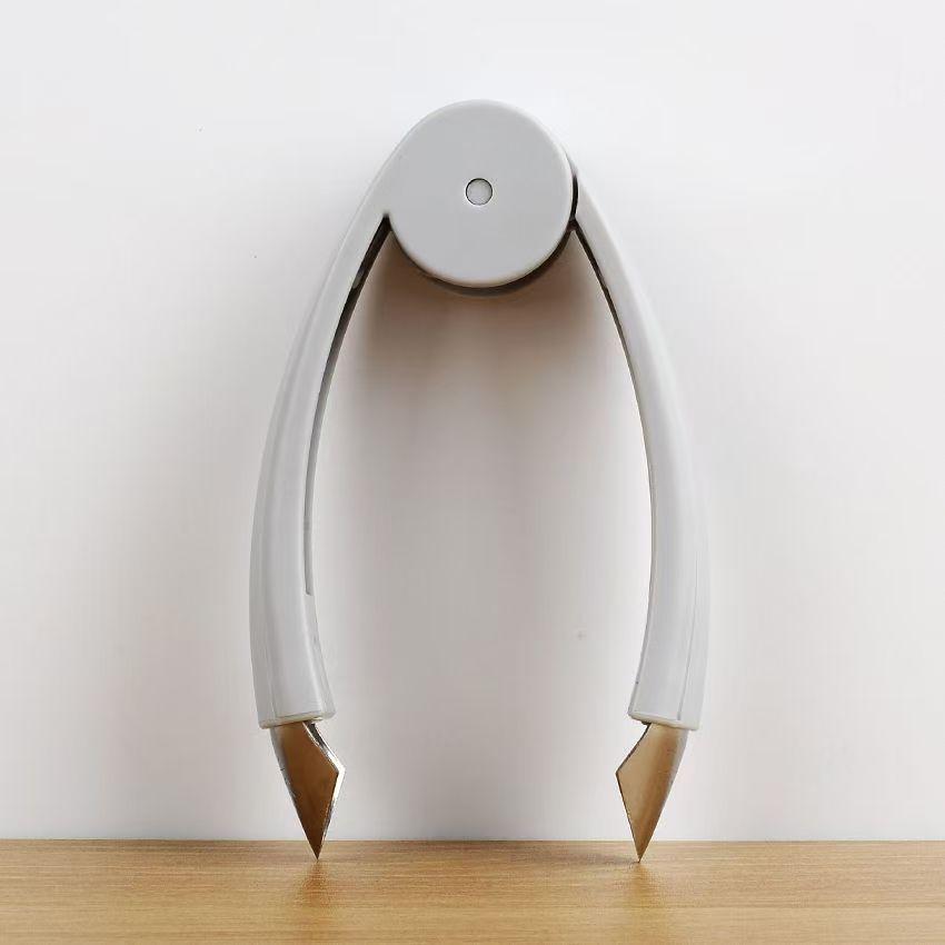 

Щипцы для ананаса из нержавеющей стали с острым кончиком, кухонные щипцы для клубники и чили, бытовая многофункциональная овощечистка и пилер серый