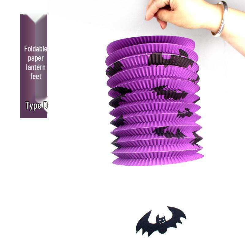 Foldable Halloween Lantern: Pumpkin, Skull & Witch Design
