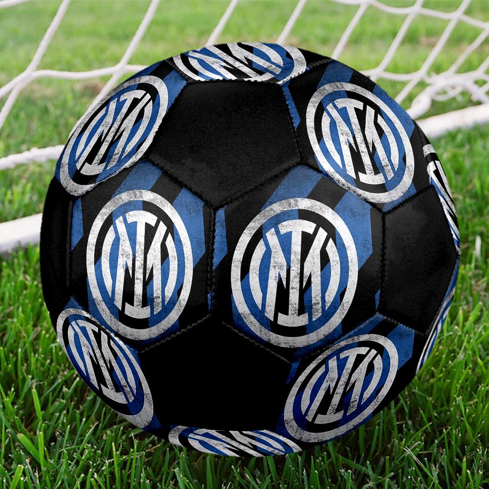 TAGLIA 5 Pallone da Calcio FC Internazionale Milano Colorato Per Tutte le Età Cucito a Macchina PVC Pronto per la Competizione Resistente Alta Rimbalzabilità