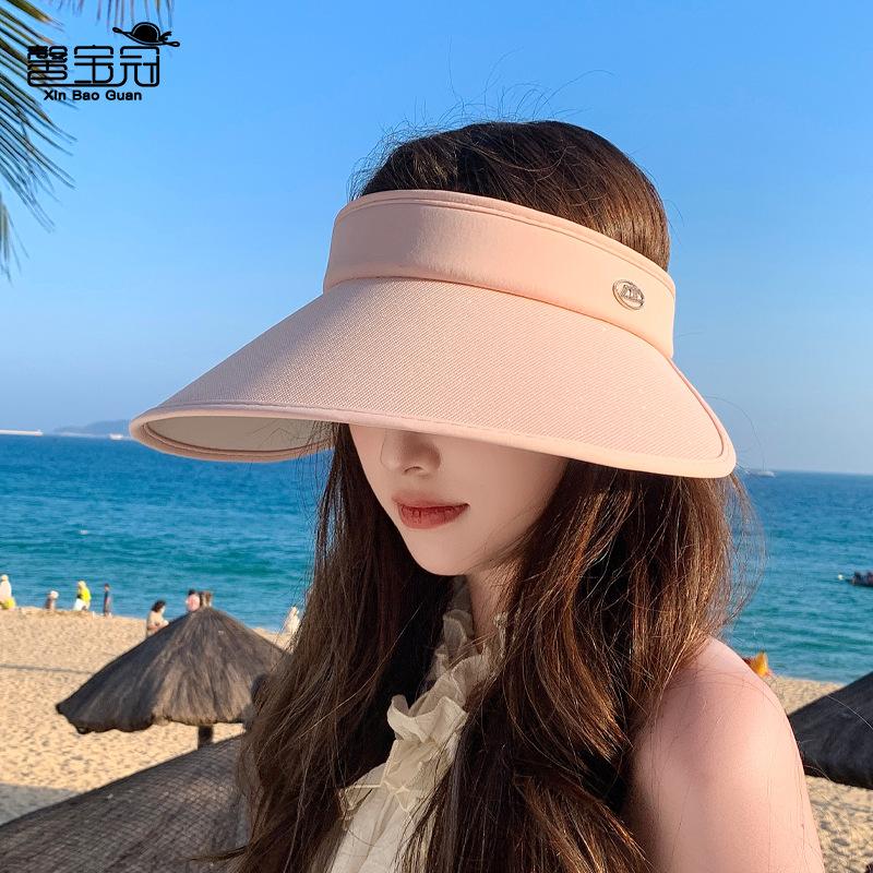 Summer Vinyl Large Brim Sun Protection Sun Hat Outdoor Sports Empty Top Hat Children's Fashion Versatile Sun Hat