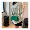Elegant Solid Color Small Square Bag  Trendy Minimalist Faux Leather Shoulder Handbag Fashion Crossbody Purse CLE