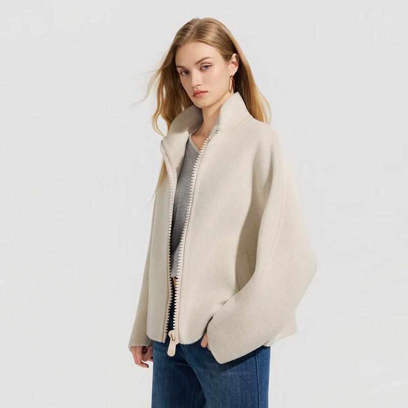 Women's Double-Faced Wool Blend Short Coat