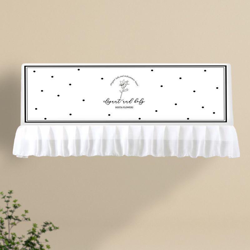 Air Conditioner Wind Deflector: Prevents Direct Blowing with Cute Print, Fits Hanging Units, Fully Enclosed Dust Cover Included.