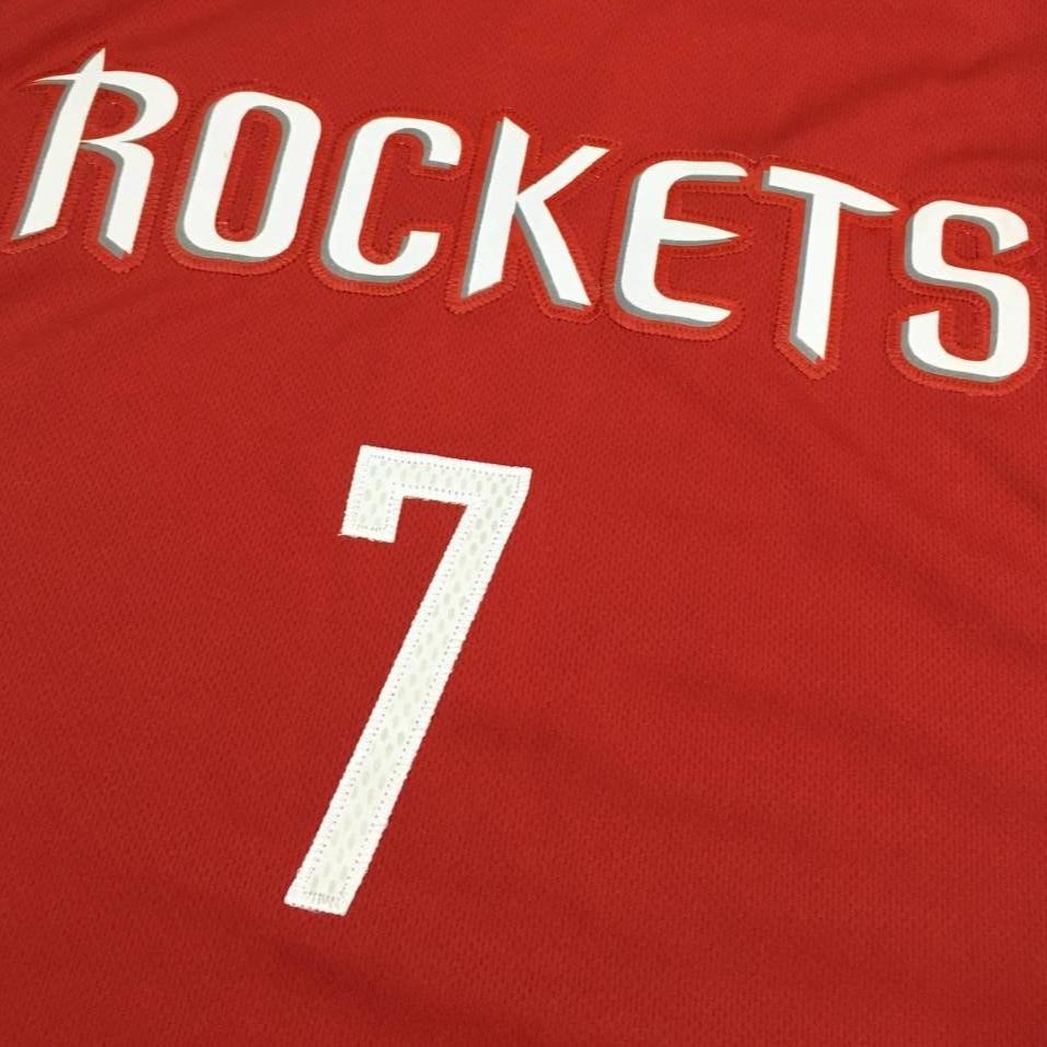 Adidas Letter Print Basketball Jersey SW Fan Edition Houston Rockets Jeremy Lin 7 Men Jerseys Red L84576
