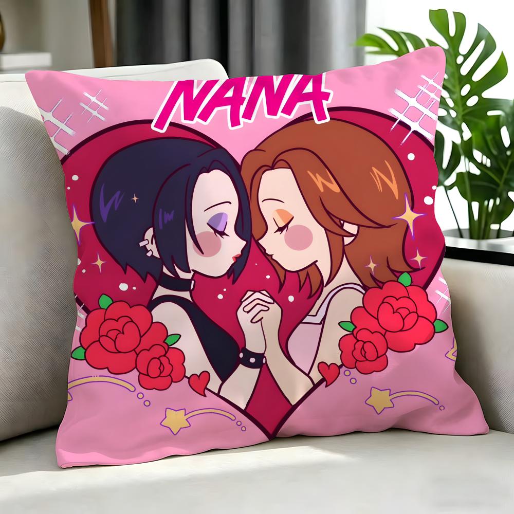 Anime Nana Cushion Cover Cushion Cover Set 4Pcs 50X50 45X45 40X40 Pillowcase Decorative Sofa Home Decor