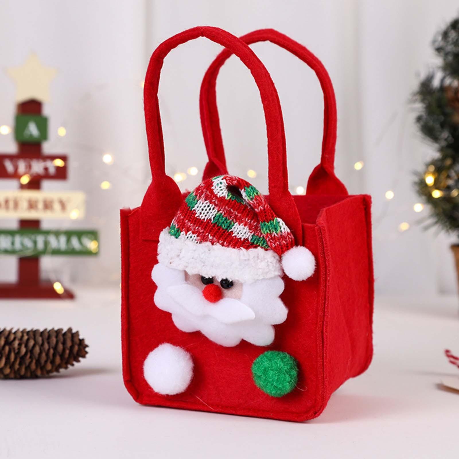 

3D Рождественские украшения Корзина Рождественские украшения Рождественская елка Корзина конфет Украшения Тканевая фруктовая конфетная корзина One Size красный