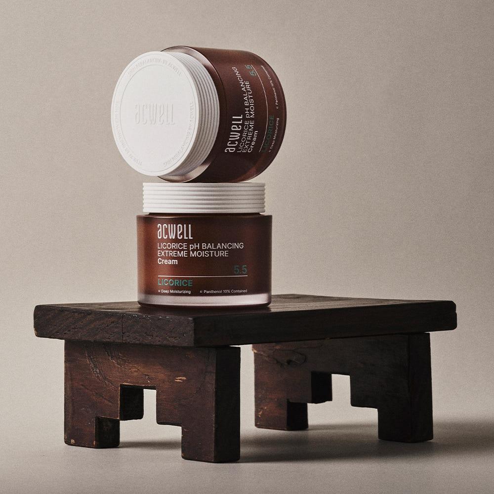 ACWELL Licorice pH Balancing Extreme Moisture Cream Deep Hydration Barrier Care 55ml Facial Cream Daily Moisturizer