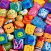 1Pc Random Style Squishy Toy Blind Box  Soft Slow-Rising Taba Stress Relief Fidget Toy Cute Food & Animal Design Square