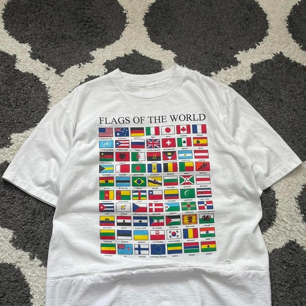 

Vintage Flags of the world Cotton Shirt Unisex S to 5XL Unisex T-Shirt XXXXL