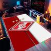 Spartak Moscow Fire Carpet Rug for Living Room Bedroom Home Sofa Decoration,Kids play Nonslip Floor Mat