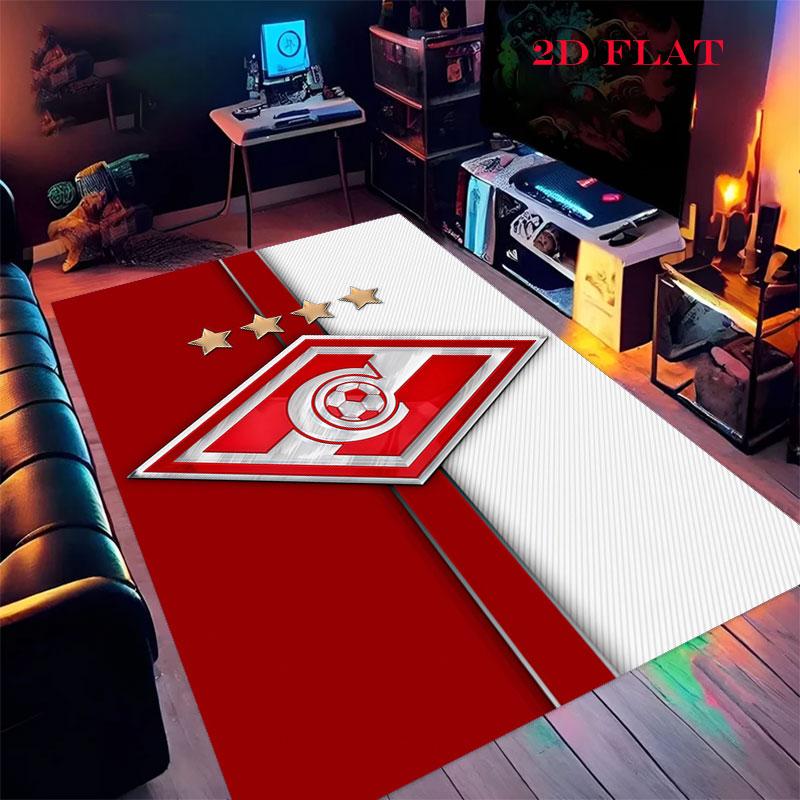 Spartak Moscow Fire Carpet Rug for Living Room Bedroom Home Sofa Decoration,Kids play Nonslip Floor Mat
