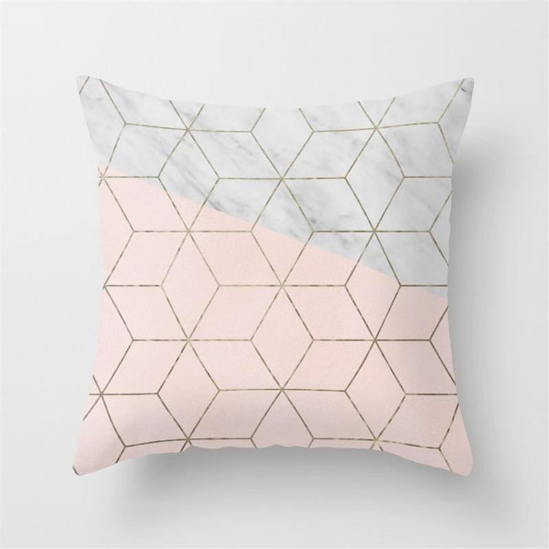 Nordic Pink Yellow Blue Geometric Cushion Pillow Case Home Living Room Sofa Bedroom Decoration Throw Pillow Case