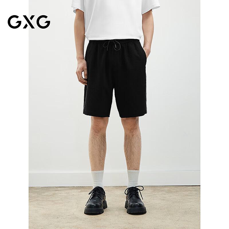 

GXG Men s Stitching Detail Black Five-Point Shorts L
