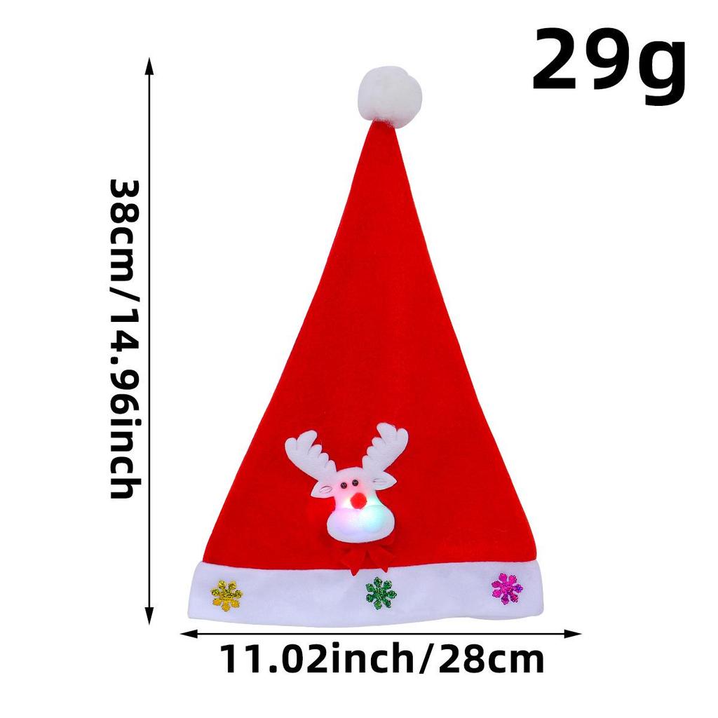 Light-Up Christmas Hat for Adults & Kids - Festive Party Decoration