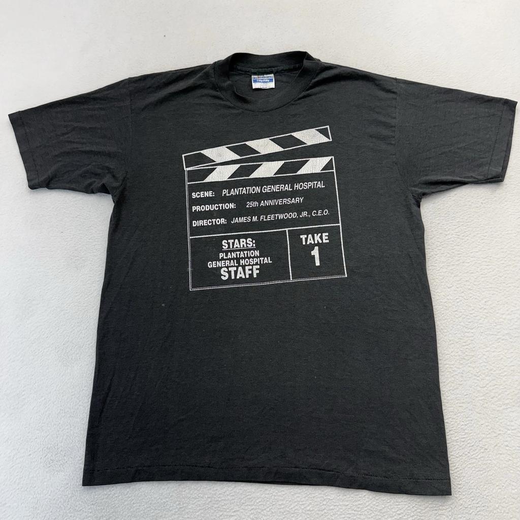Vintage 90s Unisex Large Faded Plantation General Hospital Show T-Shirt USA