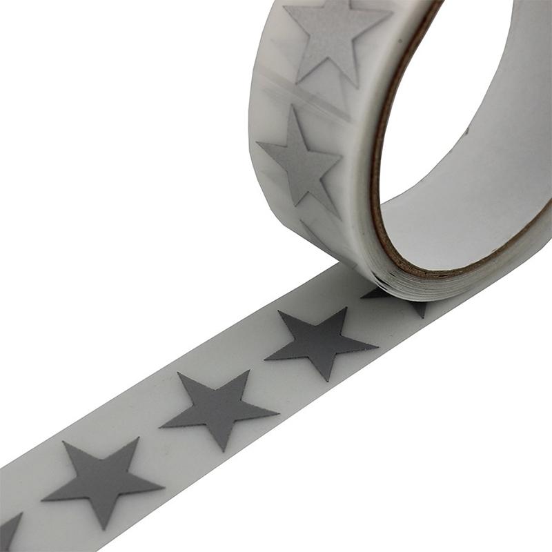 1M Sicher Silber Reflektierendes Vinyl HTV Wärmeübertragungs-Vinylfolie DIY Klebeband Aufbügeln auf Stoff Kleidung Stern