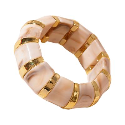 Vintage Acrylic Stretch Bangle Elastic Cuff Bracelet Lightweight Temperament Jewelry For Women Men Unisex Wristband