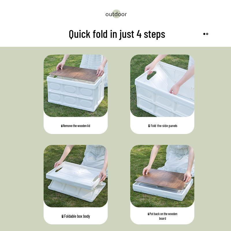 Customizable Outdoor Camping Trunk Organizer - Folding Storage Box