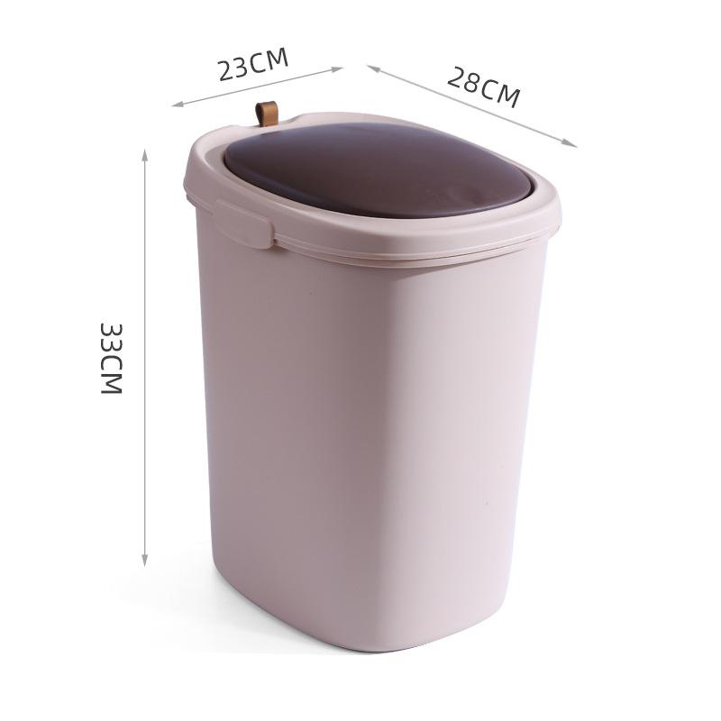 

Нажимные мусорные баки для дома, с пулевидной крышкой, для кухни, ванной, бумажная корзина с крышкой для гостиной, креативная трубка для мусора для унитаза large beige