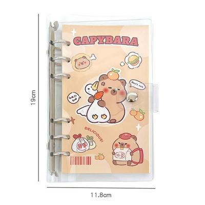 Cute Capybara Hand Book Lovely Loose-Leaf Student Notebook Diary Cartoon Portable Detachable Notepad Student Stationery Gifts