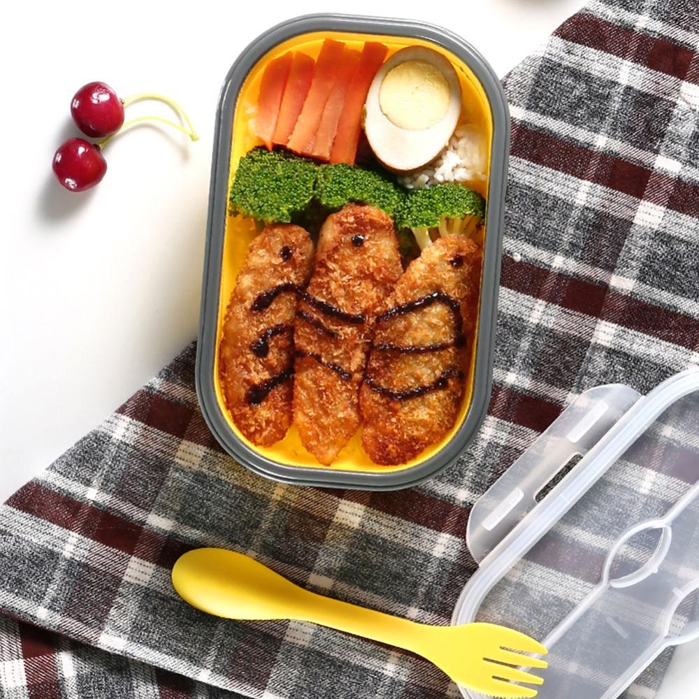 800ml Foldable Bento Box Microwave Safe Portable Food Storage Outdoor Travel
