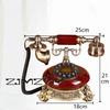 Antique Corded Telephone Resin Fixed Digital Retro Phone Button Dial Vintage Decorative Rotary Dial Telephones Landline for Home