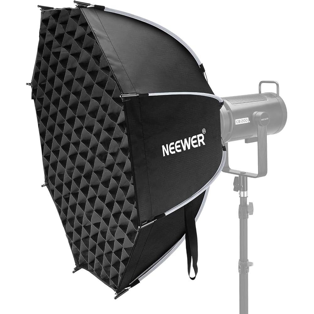 NEEWER 90cm Octagonal Softbox, Bowens Mount, Quick Setup, Foldable, with Diffuser/Grid/Bag, Compatible with Parabolic Softboxes: Aputure 120d, Godox S