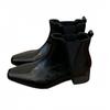 Autumn and winter new simple square head retro one-pedal thick heel short tube Martin boots women
