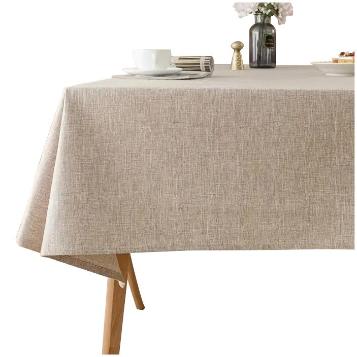 Beige Linen Tablecloth For The Table 140X150Cm Elegant Boho