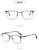 Armação de Óculos Plano Masculina Ultraleve Anti-Luz Azul com Haste de Mola, Pronta para Lentes de Grau para Estilo de Negócios